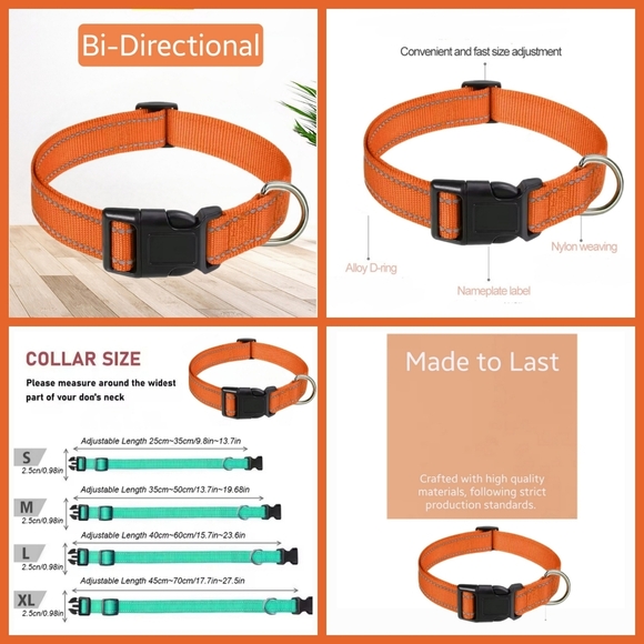 Reflective Pet Collars - Multiple Colors & Sizes Available - Picture 11 of 16